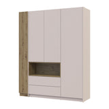 Шкаф для одежды с нишей и этажеркой Doros Дейл Кашемир/Дуб Артизан 3 ДСП 178х52х220 DRS-011737 (42005157)