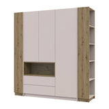 Шкаф для одежды с нишей и этажеркой Doros Дейл Кашемир/Дуб Артизан 3 ДСП 178х52х220 DRS-011737 (42005157)