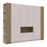 Шкаф для одежды с нишей и этажеркой Doros Дейл Кашемир/Дуб Артизан 4 ДСП 234х52х220 DRS-011739 (42005159)