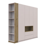 Шкаф для одежды с нишей и этажеркой Doros Дейл Кашемир/Дуб Артизан 4 ДСП 234х52х220 DRS-011739 (42005159)