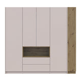 Шкаф для одежды с нишей и этажеркой Doros Дейл Кашемир/Дуб Артизан 4 ДСП 234х52х220 DRS-011739 (42005159)