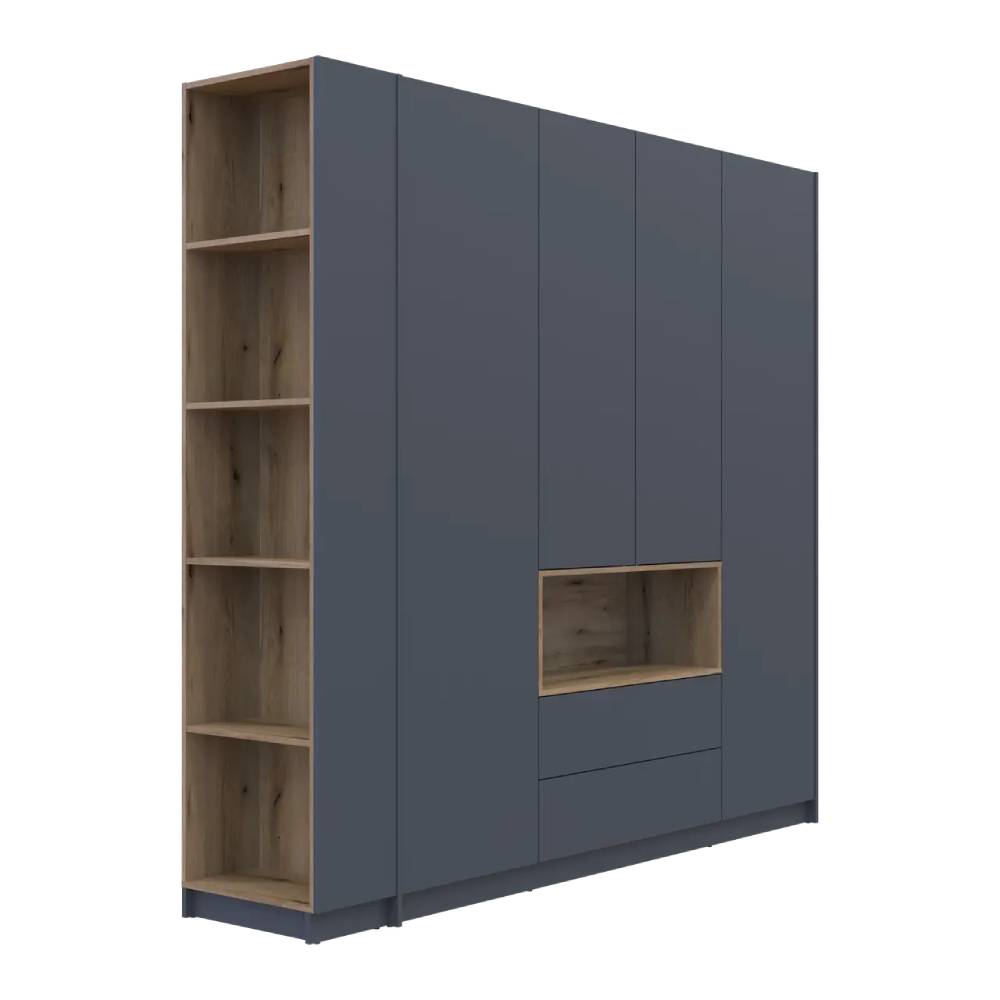 Этажерка в шкаф Doros Дейл Графит/Дуб Эвок 52х28х220 DRS-011732 (41516119)