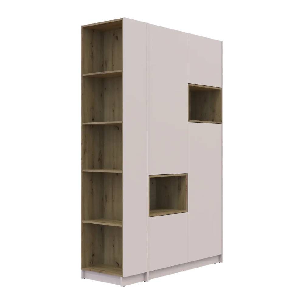 Этажерка к шкафу Doros Дейл Кашемир/Дуб Артизан 52х28х220 DRS-011733 (41516118)