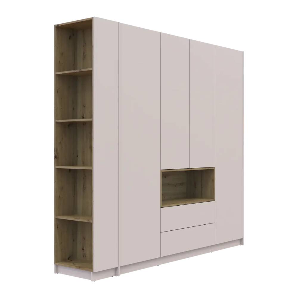 Этажерка к шкафу Doros Дейл Кашемир/Дуб Артизан 52х28х220 DRS-011733 (41516118)