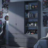 Шкаф для одежды Doros Гелар Графит 2ДСП с пеналом 137.5х49.5х203.4 (DRS-011912)