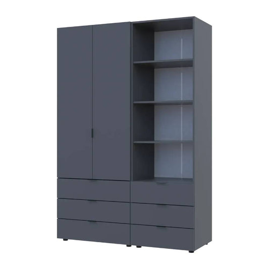 Шкаф для одежды Doros Гелар Графит 2ДСП с пеналом 137.5х49.5х203.4 (DRS-011912)