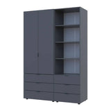 Шкаф для одежды Doros Гелар Графит 2ДСП с пеналом 137.5х49.5х203.4 (DRS-011912)