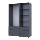 Шкаф для одежды Doros Гелар Графит 2ДСП с пеналом 137.5х49.5х203.4 (DRS-011912)