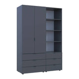 Шкаф для одежды Doros Гелар Графит 2ДСП с пеналом 137.5х49.5х203.4 (DRS-011912)