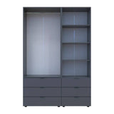 Шкаф для одежды Doros Гелар Графит 2ДСП с пеналом 137.5х49.5х203.4 (DRS-011912)