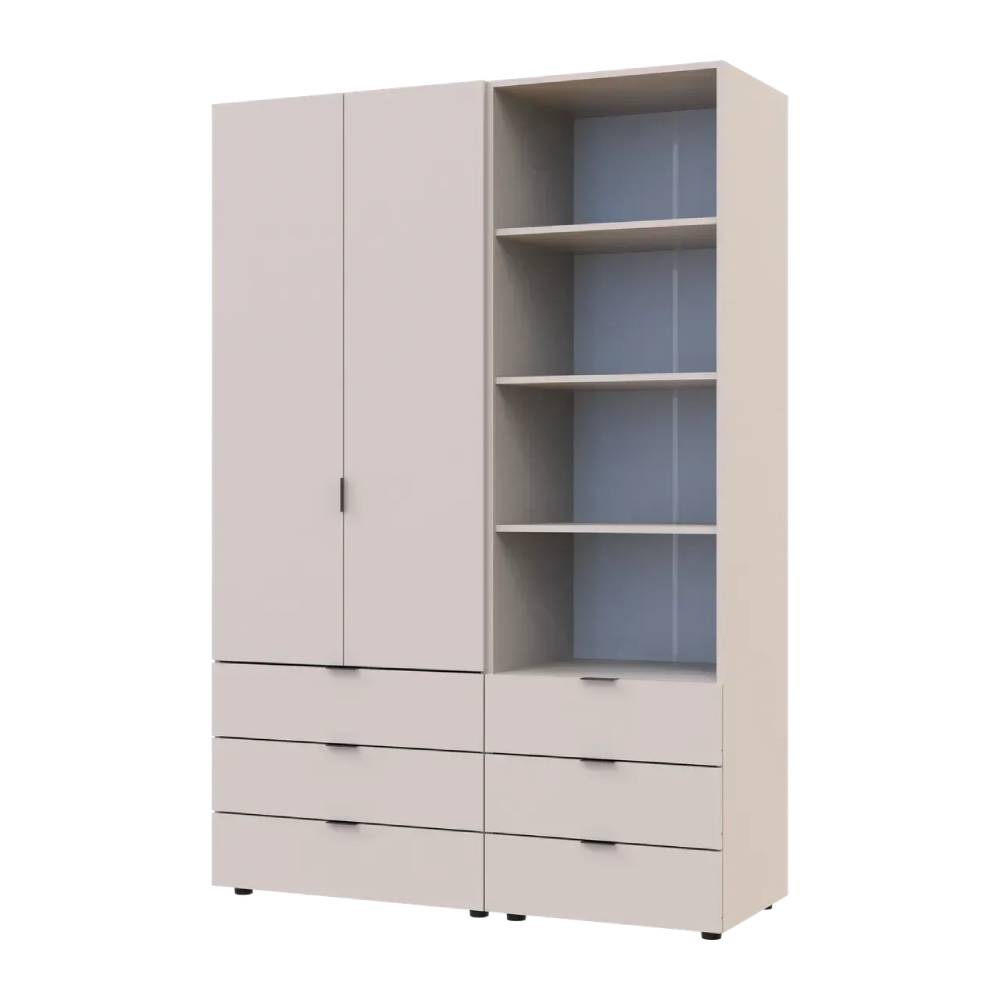 Шкаф для одежды Doros Гелар Кашемир 2ДСП с пеналом 137.5х49.5х203.4 (DRS-011914)