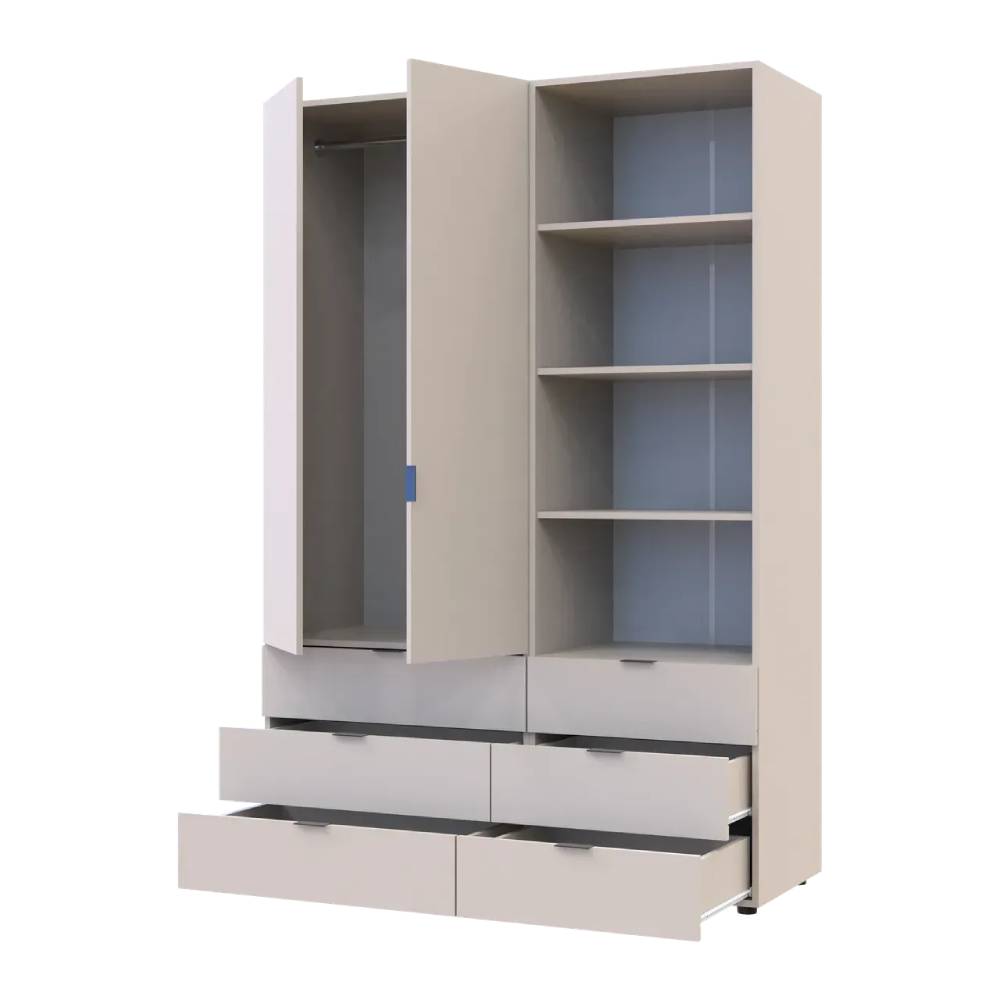 Шкаф для одежды Doros Гелар Кашемир 2ДСП с пеналом 137.5х49.5х203.4 (DRS-011914)