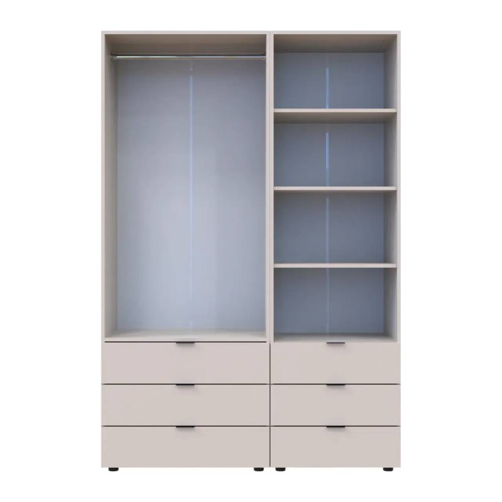 Шкаф для одежды Doros Гелар Кашемир 2ДСП с пеналом 137.5х49.5х203.4 (DRS-011914)