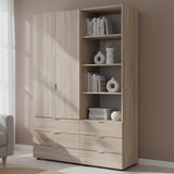 Шкаф для одежды Doros Гелар Дуб сонома 2ДСП с пеналом 137.5х49.5х203.4 (DRS-011913)