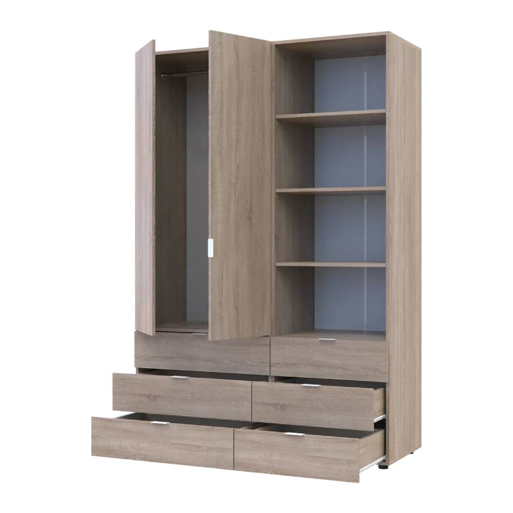 Шкаф для одежды Doros Гелар Дуб сонома 2ДСП с пеналом 137.5х49.5х203.4 (DRS-011913)