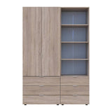 Шкаф для одежды Doros Гелар Дуб сонома 2ДСП с пеналом 137.5х49.5х203.4 (DRS-011913)