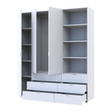 Шкаф для одежды Doros Гелар Белый 3ДСП с пеналом 176.2х49.5х203.4 (DRS-011919)