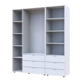 Шкаф для одежды Doros Гелар Белый 3ДСП с пеналом 176.2х49.5х203.4 (DRS-011919)