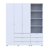 Шкаф для одежды Doros Гелар Белый 3ДСП с пеналом 176.2х49.5х203.4 (DRS-011919)