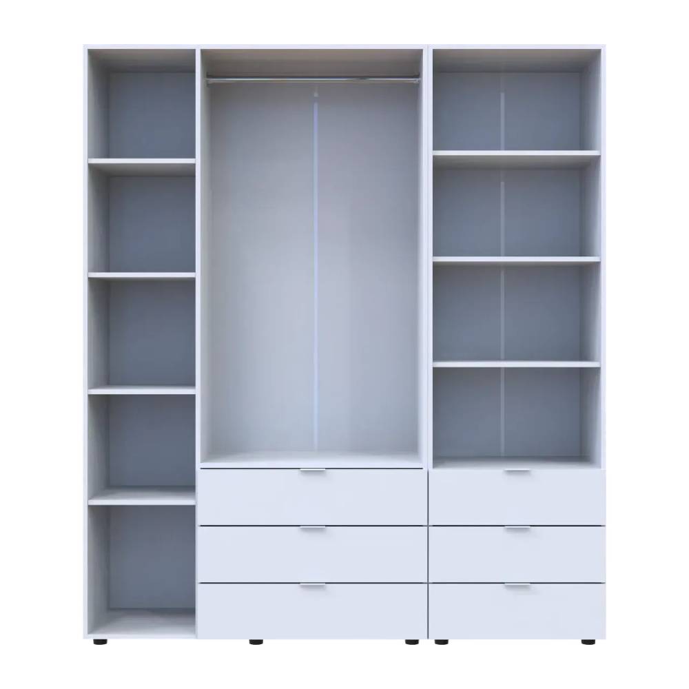 Шкаф для одежды Doros Гелар Белый 3ДСП с пеналом 176.2х49.5х203.4 (DRS-011919)