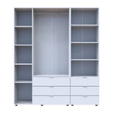 Шкаф для одежды Doros Гелар Белый 3ДСП с пеналом 176.2х49.5х203.4 (DRS-011919)