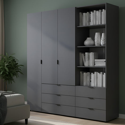 Шкаф для одежды Doros Гелар Графит 3ДСП с пеналом 176.2х49.5х203.4 (DRS-011920)