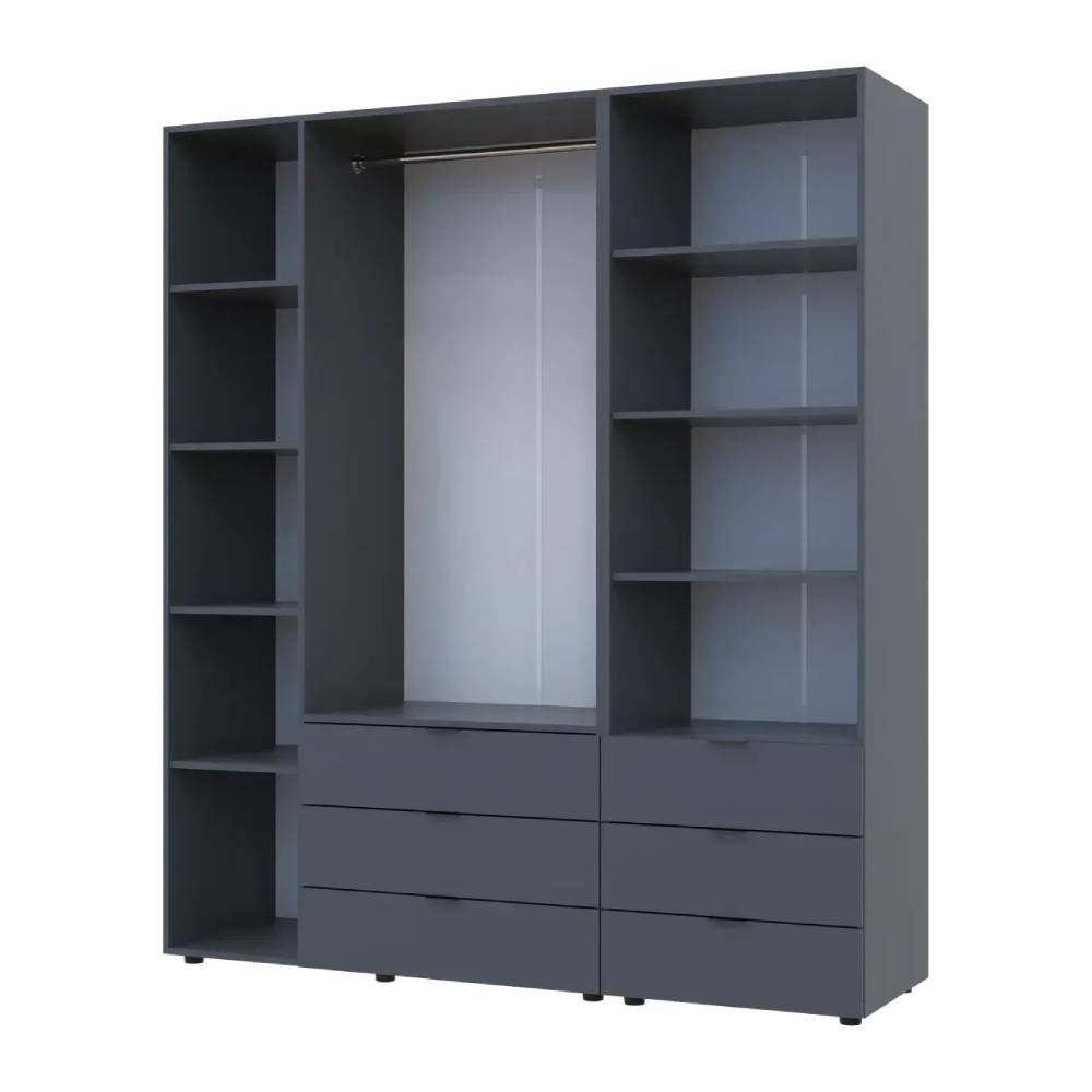 Шкаф для одежды Doros Гелар Графит 3ДСП с пеналом 176.2х49.5х203.4 (DRS-011920)