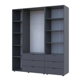 Шкаф для одежды Doros Гелар Графит 3ДСП с пеналом 176.2х49.5х203.4 (DRS-011920)