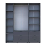 Шкаф для одежды Doros Гелар Графит 3ДСП с пеналом 176.2х49.5х203.4 (DRS-011920)