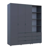 Шкаф для одежды Doros Гелар Графит 3ДСП с пеналом 176.2х49.5х203.4 (DRS-011920)