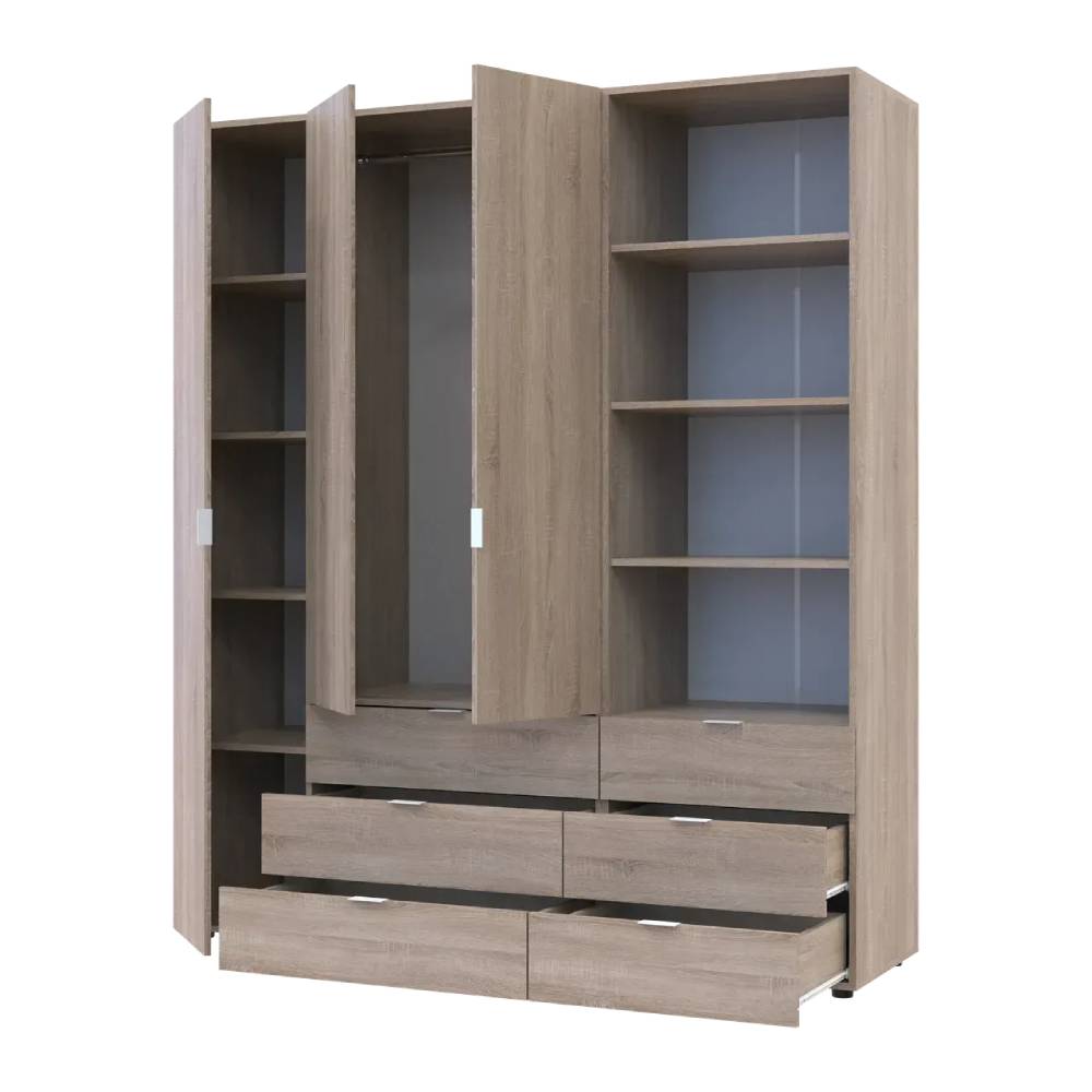 Шкаф для одежды Doros Гелар Дуб сонома 3ДСП с пеналом 176.2х49.5х203.4 (DRS-011921)