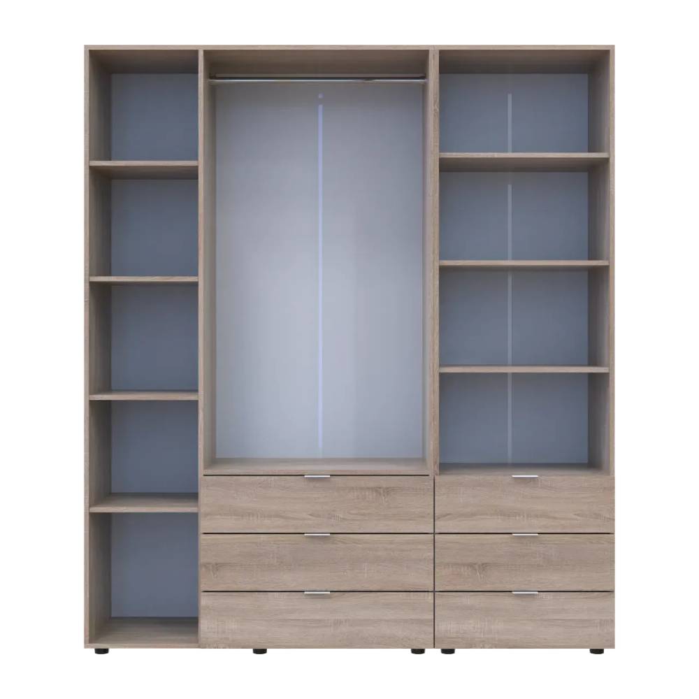 Шкаф для одежды Doros Гелар Дуб сонома 3ДСП с пеналом 176.2х49.5х203.4 (DRS-011921)