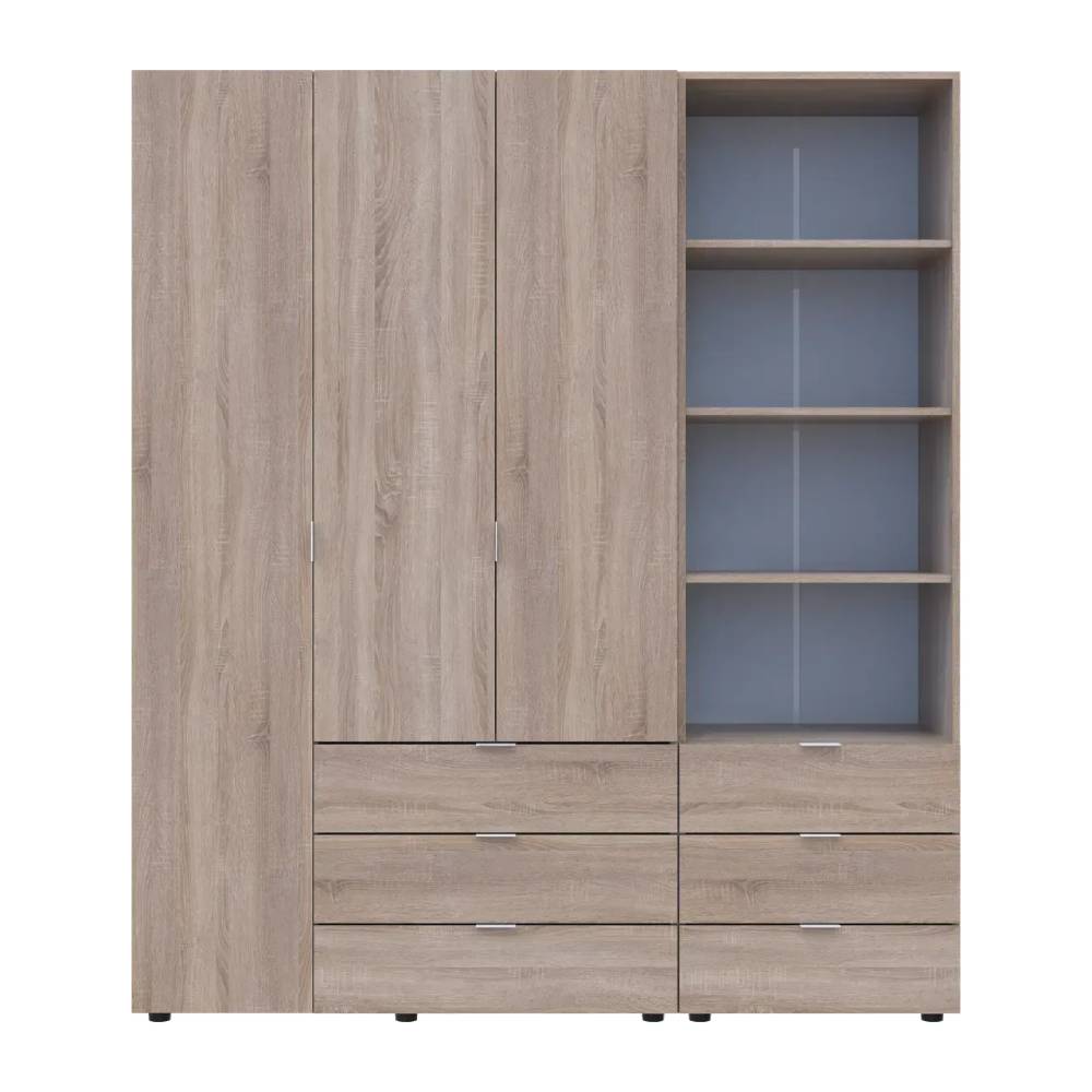 Шкаф для одежды Doros Гелар Дуб сонома 3ДСП с пеналом 176.2х49.5х203.4 (DRS-011921)