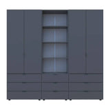 Шкаф для одежды Doros Гелар Графит 2+2ДСП с пеналом 215х49.5х203.4 (DRS-011916)