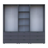 Шкаф для одежды Doros Гелар Графит 2+2ДСП с пеналом 215х49.5х203.4 (DRS-011916)