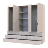 Шкаф для одежды Doros Гелар Кашемир 2+2ДСП с пеналом 215х49.5х203.4 (DRS-011918)