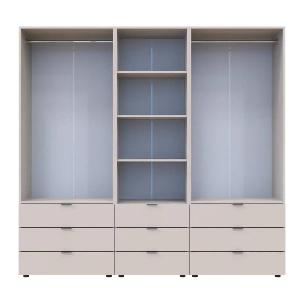 Шкаф для одежды Doros Гелар Кашемир 2+2ДСП с пеналом 215х49.5х203.4 (DRS-011918)