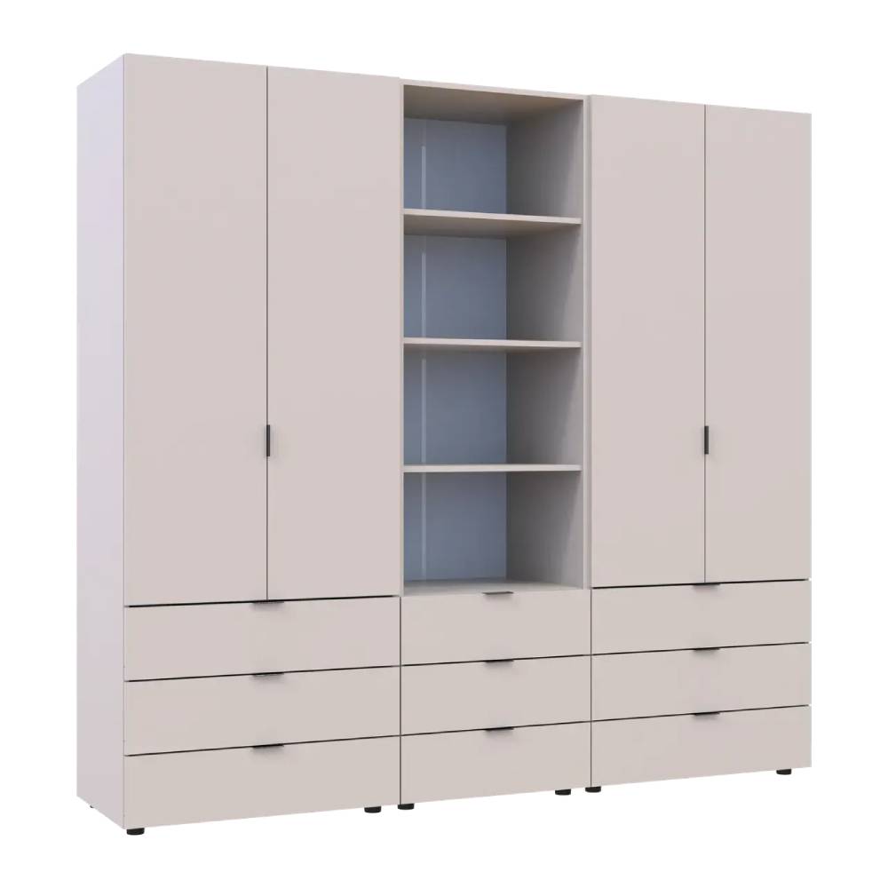 Шкаф для одежды Doros Гелар Кашемир 2+2ДСП с пеналом 215х49.5х203.4 (DRS-011918)