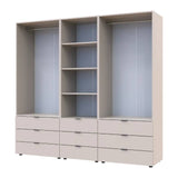 Шкаф для одежды Doros Гелар Кашемир 2+2ДСП с пеналом 215х49.5х203.4 (DRS-011918)