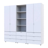 Шкаф для одежды Doros Гелар Белый 2+2ДСП с пеналом 215х49.5х203.4 (DRS-011915)