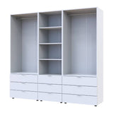 Шкаф для одежды Doros Гелар Белый 2+2ДСП с пеналом 215х49.5х203.4 (DRS-011915)