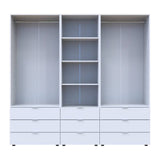 Шкаф для одежды Doros Гелар Белый 2+2ДСП с пеналом 215х49.5х203.4 (DRS-011915)