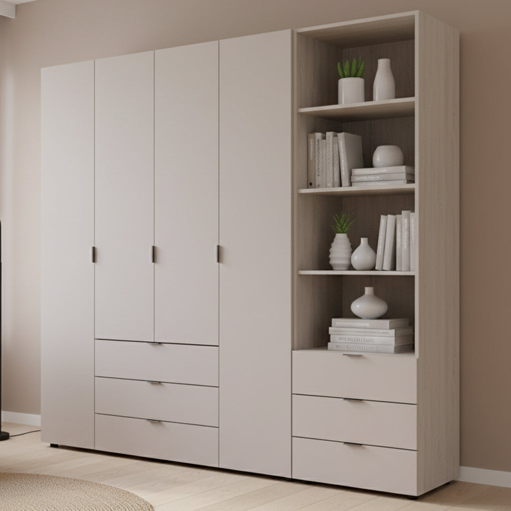 Шкаф для одежды Doros Гелар Кашемир 4ДСП с пеналом 215х49.5х203.4 (DRS-011930)