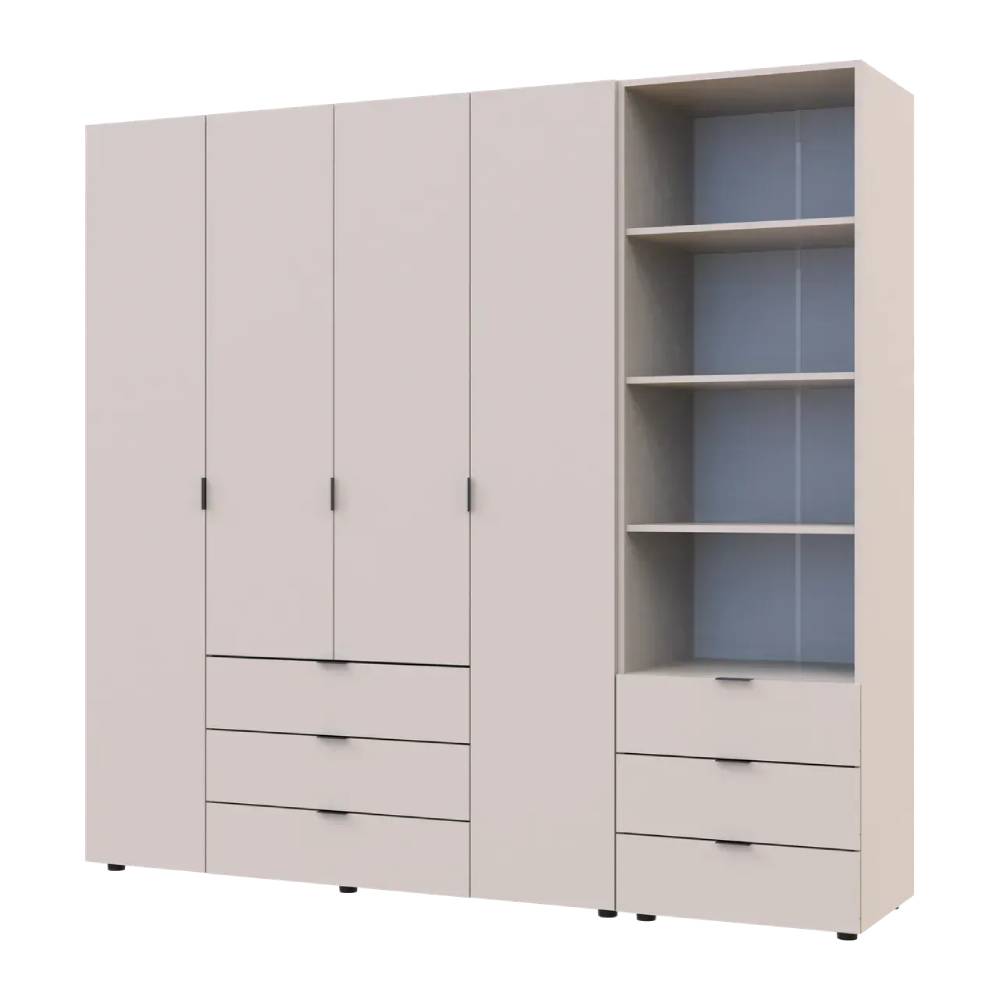 Шкаф для одежды Doros Гелар Кашемир 4ДСП с пеналом 215х49.5х203.4 (DRS-011930)