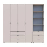 Шкаф для одежды Doros Гелар Кашемир 4ДСП с пеналом 215х49.5х203.4 (DRS-011930)