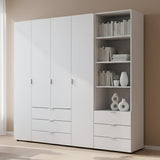 Шкаф для одежды Doros Гелар Белый 4ДСП с пеналом 215х49.5х203.4 (DRS-011927)