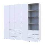 Шкаф для одежды Doros Гелар Белый 4ДСП с пеналом 215х49.5х203.4 (DRS-011927)