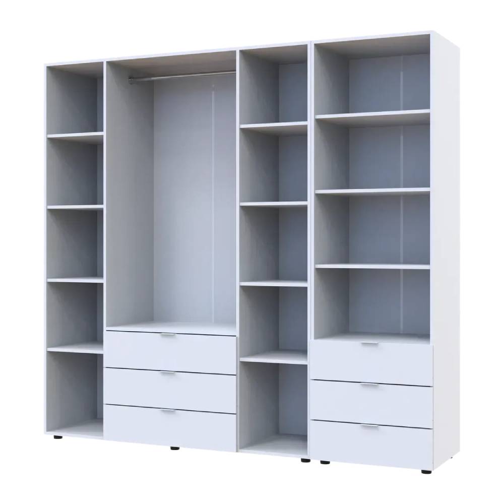 Шкаф для одежды Doros Гелар Белый 4ДСП с пеналом 215х49.5х203.4 (DRS-011927)