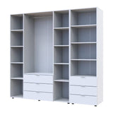 Шкаф для одежды Doros Гелар Белый 4ДСП с пеналом 215х49.5х203.4 (DRS-011927)