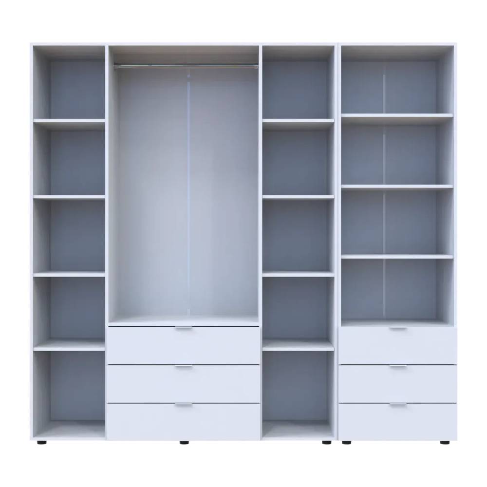 Шкаф для одежды Doros Гелар Белый 4ДСП с пеналом 215х49.5х203.4 (DRS-011927)